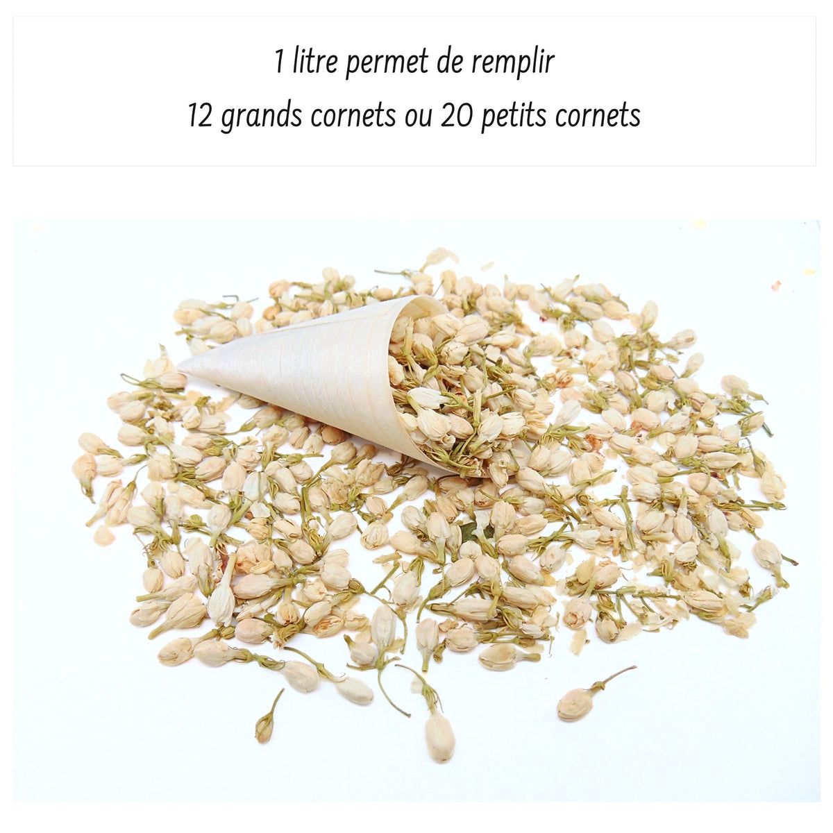 Pureté Boutons de Jasmin - Confettis Fleurs Séchées Mariage
