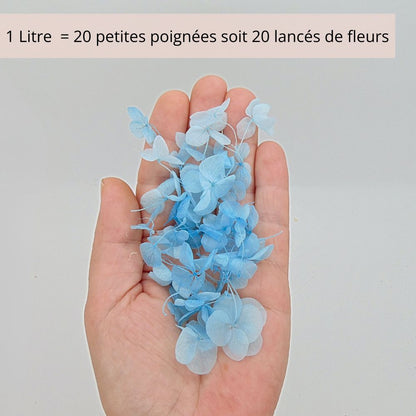 1 litre de confettis de fleurs séchées = 20 poignées pour lancer de pétales mariage
