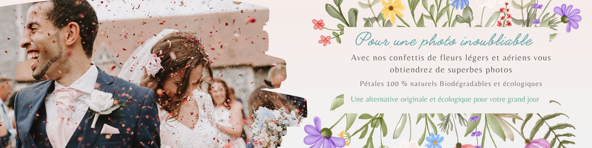 Confettis de fleurs séchées Petales a jeter mariage