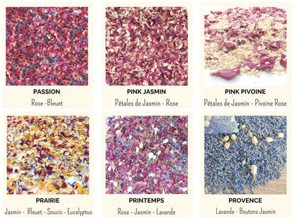 Pot Confettis Mariage avec Fleurs séchées