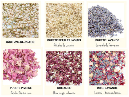 Pot Confettis Mariage avec Fleurs séchées