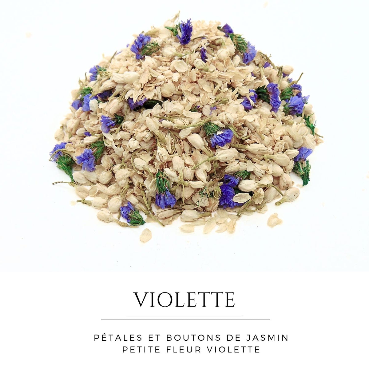 Violette - Confettis de Fleurs séchées | Ivoire & Violet | Jasmin & Petites Fleurs