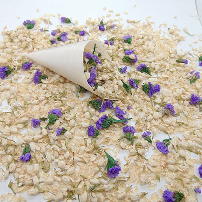 Violette - Confettis de Fleurs séchées | Ivoire & Violet | Jasmin & Petites Fleurs