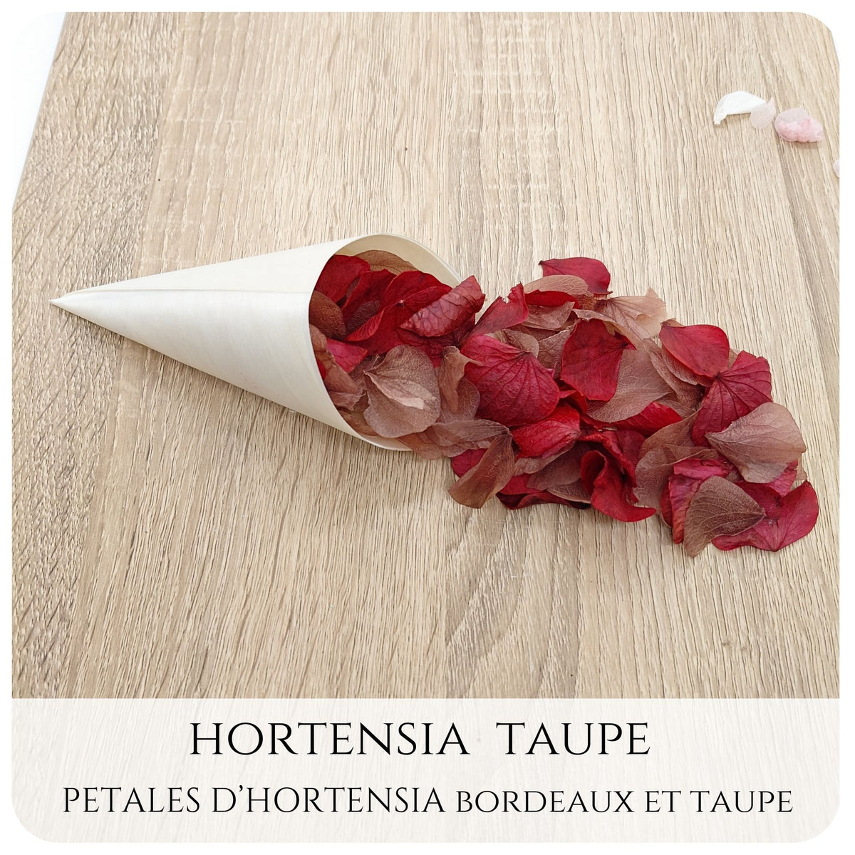 Pétales d'hortensia avec Cornet - Confettis de Mariage