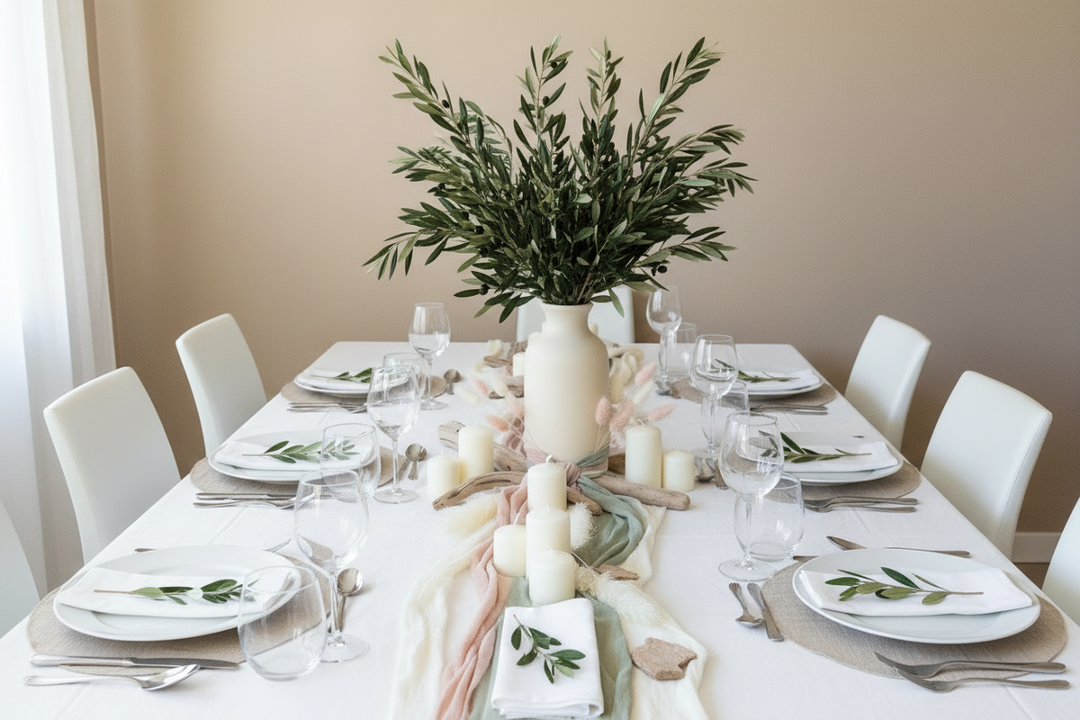 Branche d'Olivier Stabilisé – Décoration Mariage Naturelle & Bohème