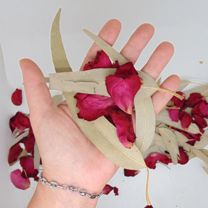 Rose et Eucalyptus séchés - Décoration de Table