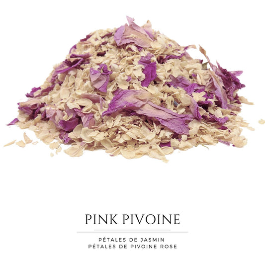 Pink pivoine- Confettis Fleurs Séchées Mariage