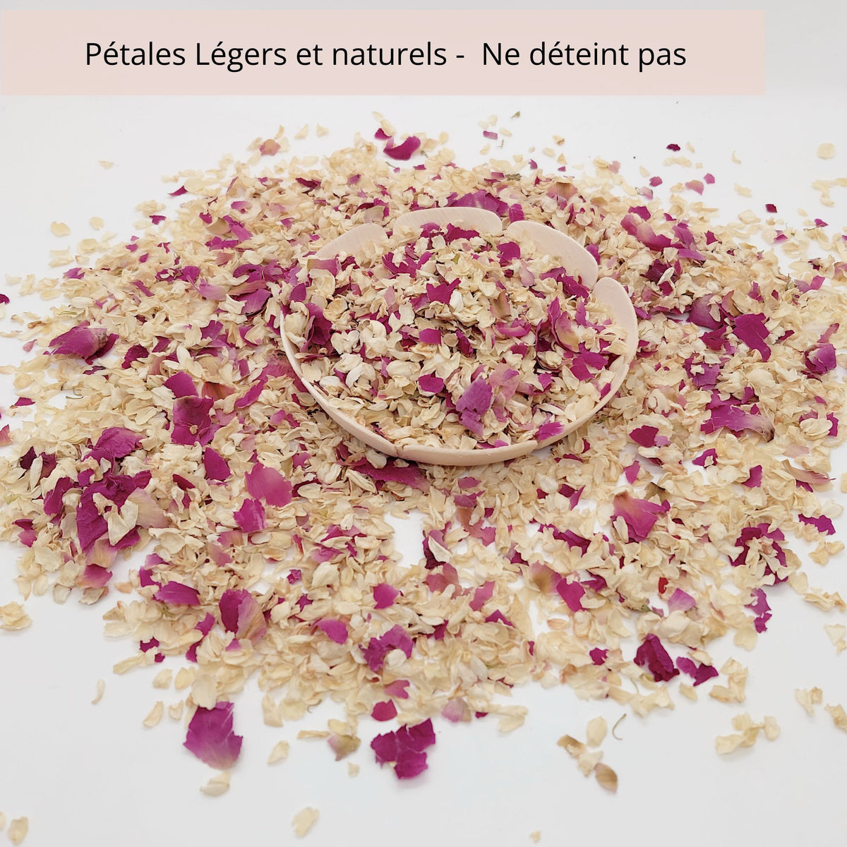 Sachet Organza avec Confettis Mariage Fleurs séchées
