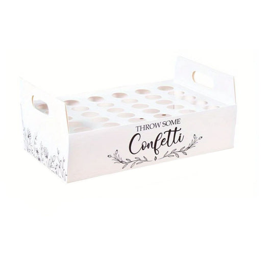 Porte cornet à confettis - Présentoir plateau de confettis de mariage